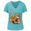 Women's Premium Deep V-Neck T-Shirt Thumbnail